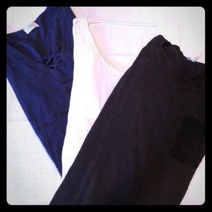 Lot of Three Long Sleeve Dress Shirts Sz M/L